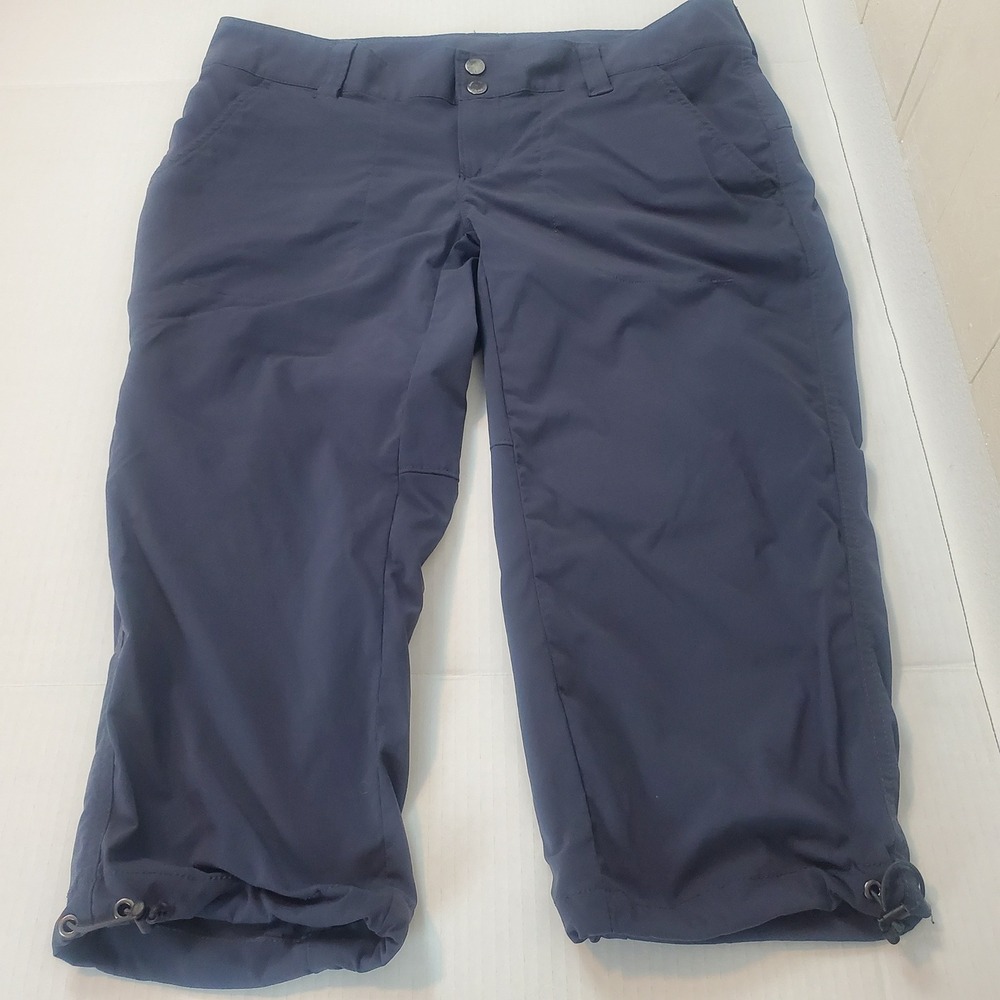 Columbia Womens Blue Hiking Knickers Capri Pants Size 8 AL8672 Adjustable Hem